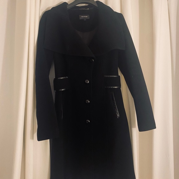 Mackage black wool / cashmere peacoat with detachable collar - Picture 5 of 5